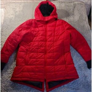 Swiss Tech‎ Puffer Coat Quilted Insulated Hooded Jacket XL Minimalist Casual